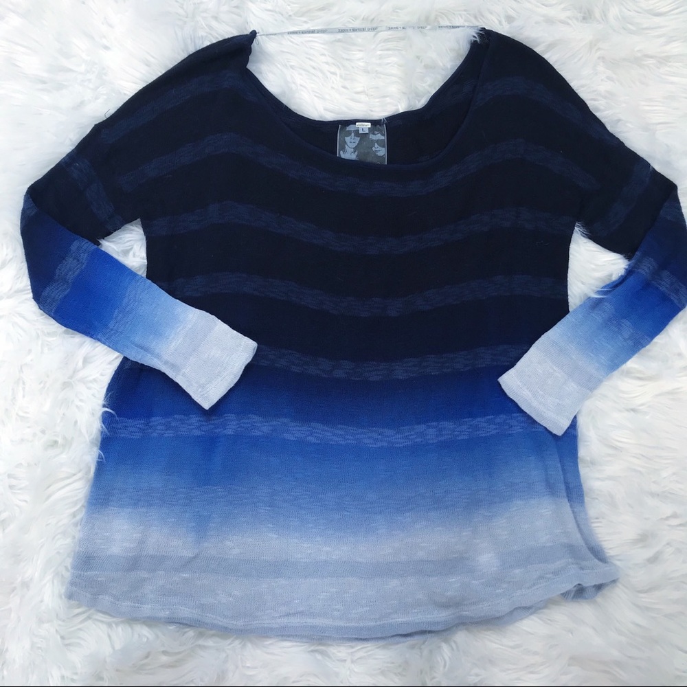 Young Fabulous & Broke Blue Ombré Sweater